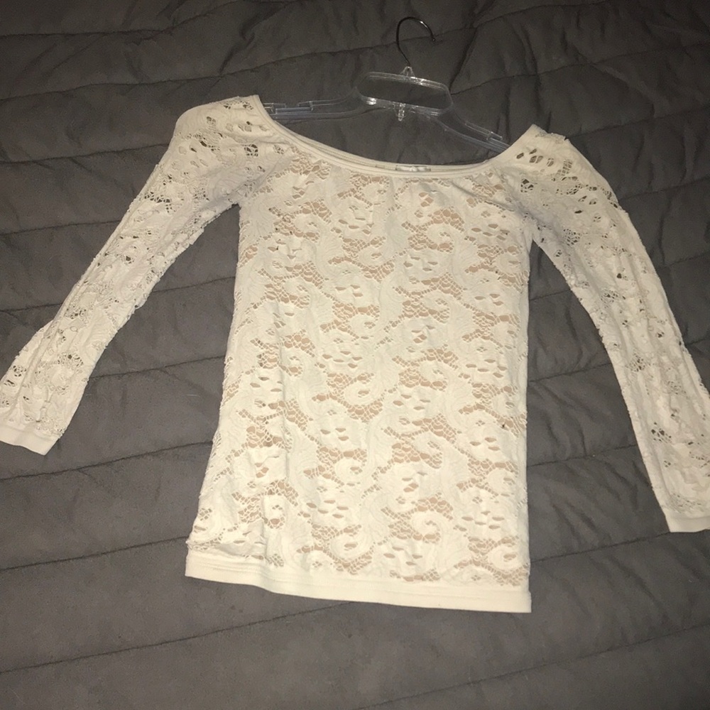 White and tan shirt
